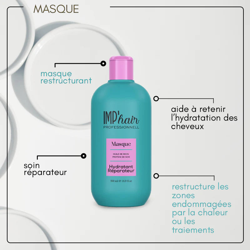 TRIO SHAMPOING MASQUE & SÉRUM RICIN & PROTÉINE DE SOIE