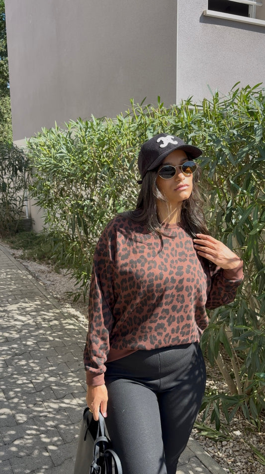 SWEAT-SHIRT LÉOPARD