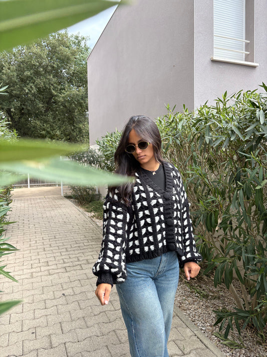 GILET GROSSE MAILLE