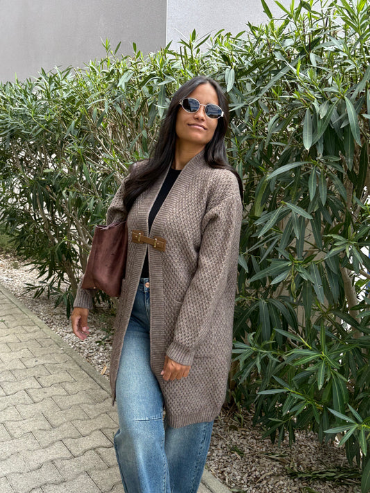GILET LONG EN MAILLE