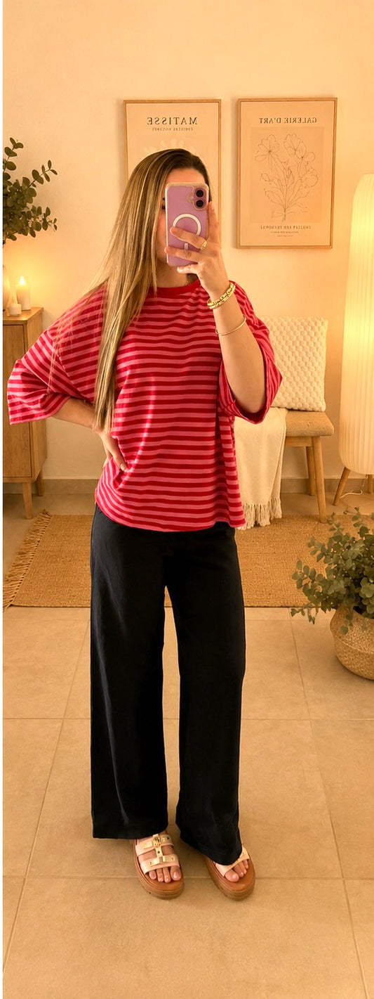 Pantalon fluide bleu marine