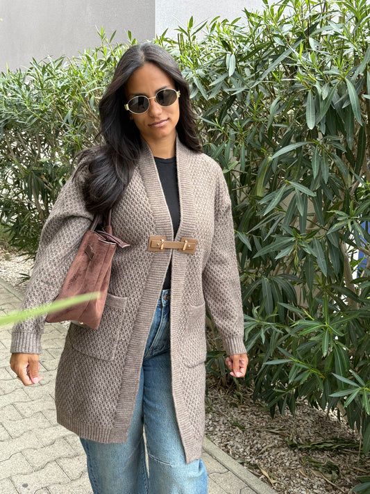 GILET LONG EN MAILLE