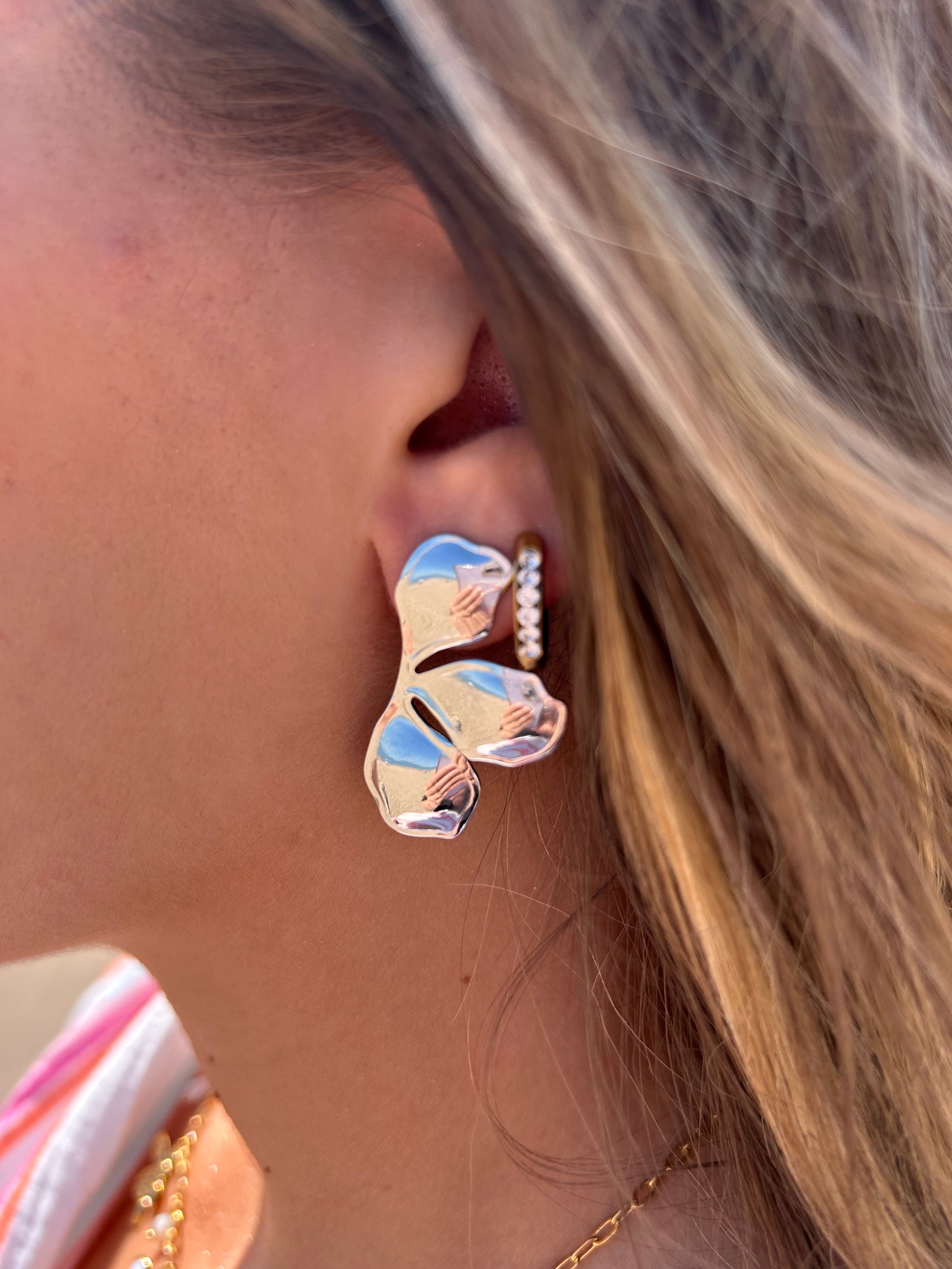 BOUCLE D’OREILLE AVA ARGENTÉ