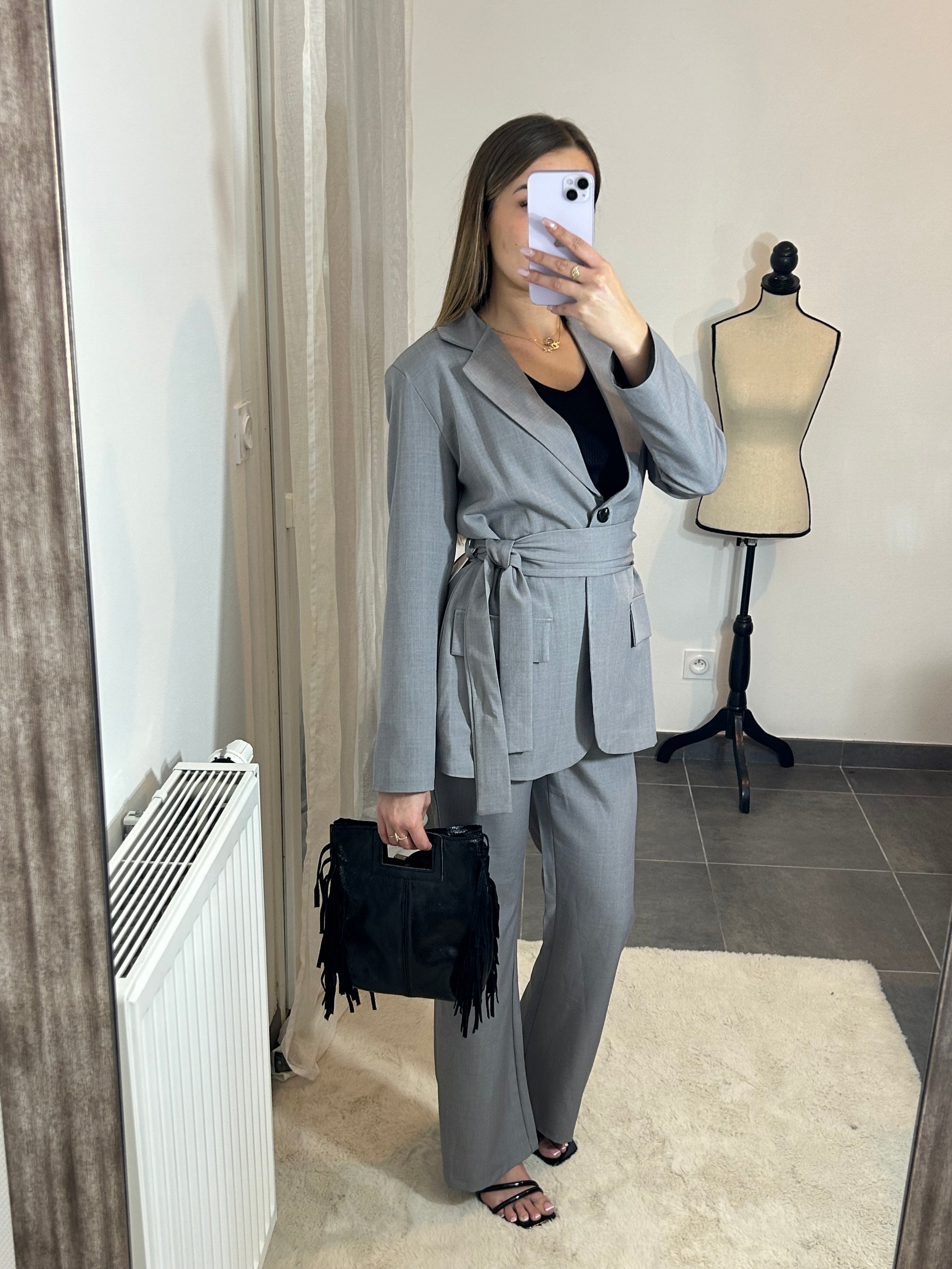 ENSEMBLE TAILLEUR GRIS